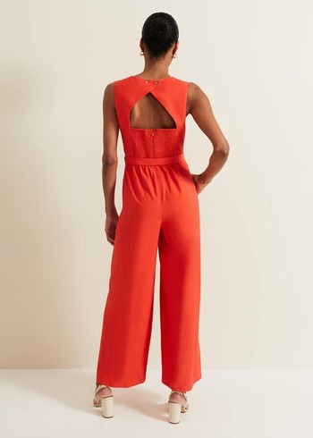 Phase Eight Marta Red Jumpsuit Red Australia | OL5139847